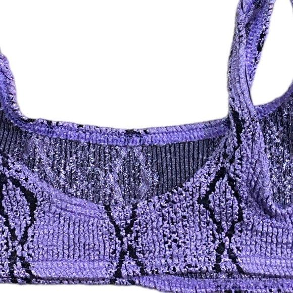 Bond Eye Limeade Edition Violet Python Bikini Top - Picture 7 of 14